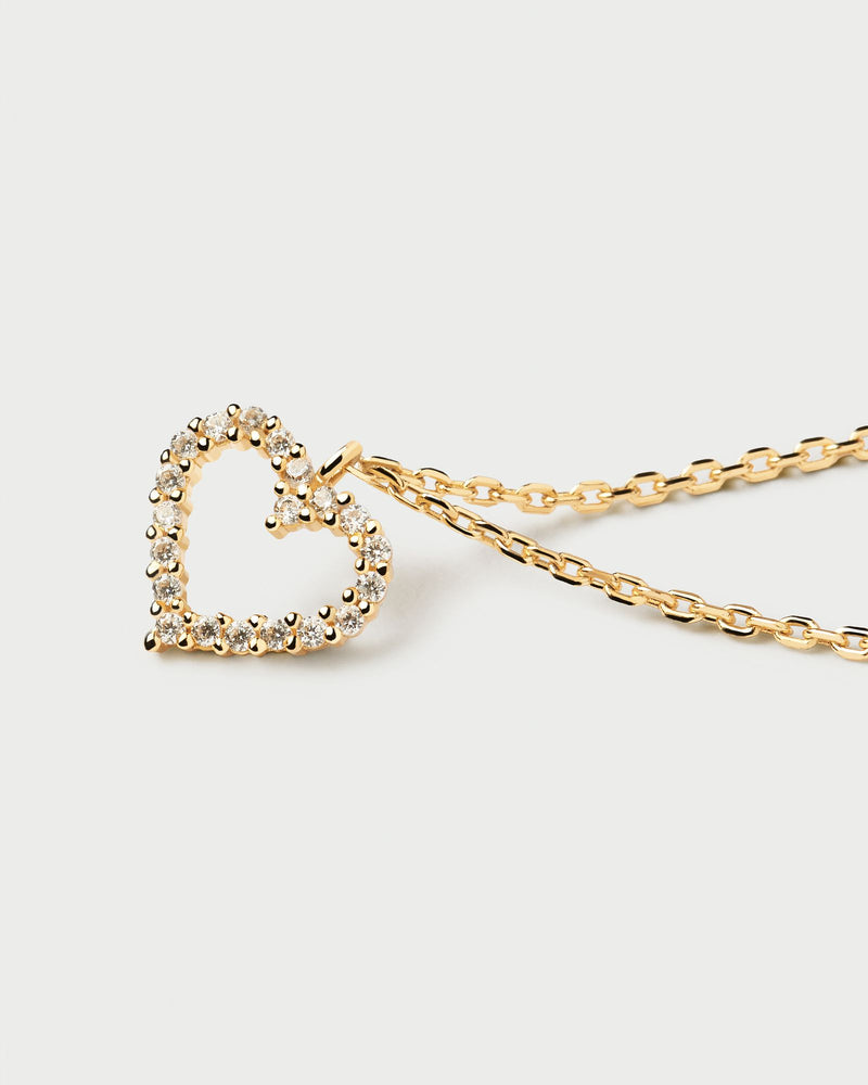 White Heart Halskette - 
  
    Sterling Silber / 18K Goldplattierung
  
