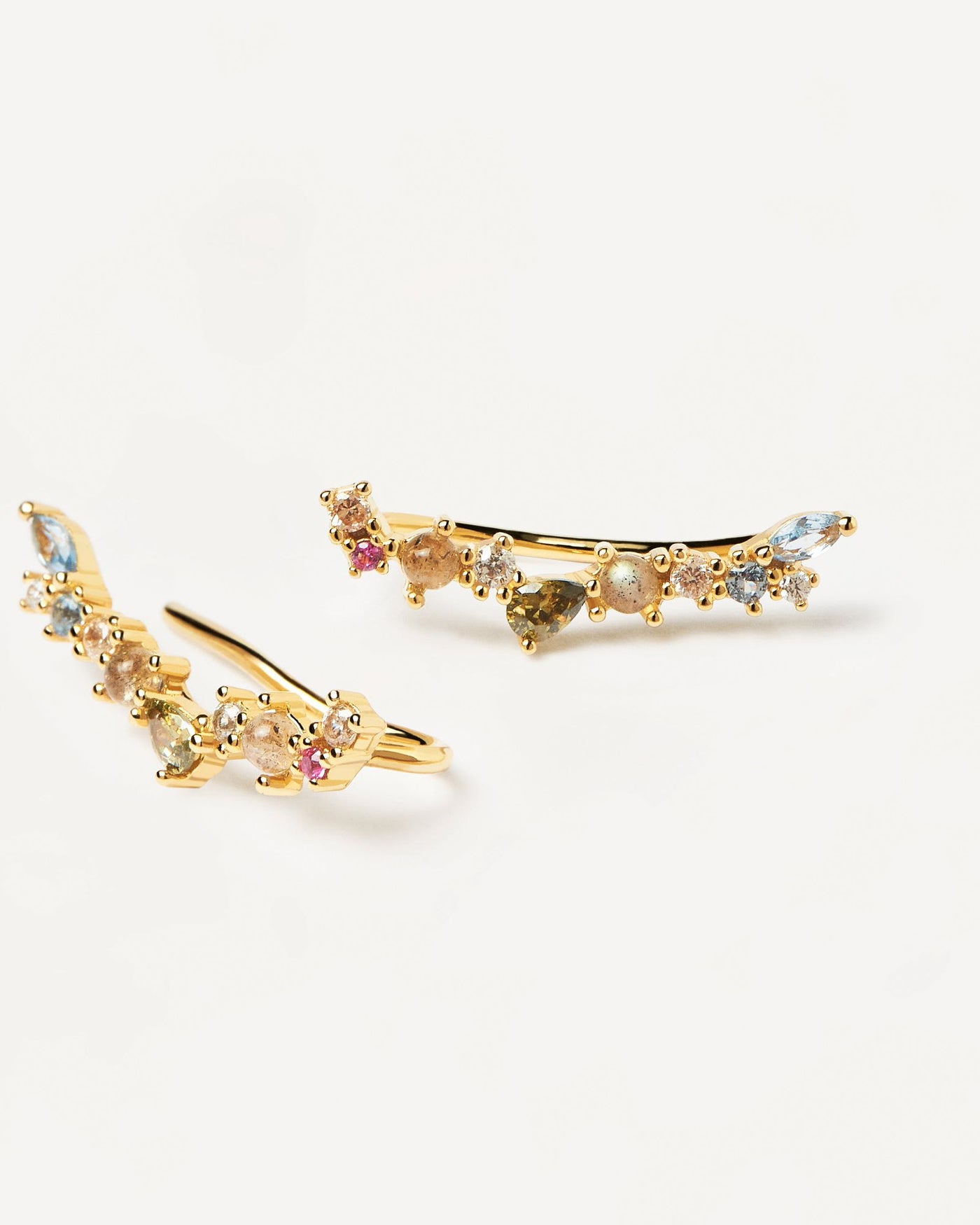 2024 Selection | Euphoria Earrings. Climbing earrings with multicolor gemstones. Get the latest arrival from PDPAOLA. Place your order safely and get this Best Seller. Free Shipping.
