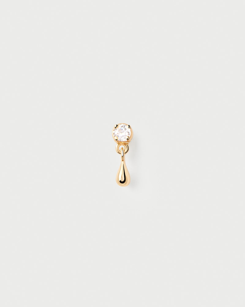 Water single stud Earring - 
  
    Sterling Silver / 18K Gold plating
  

